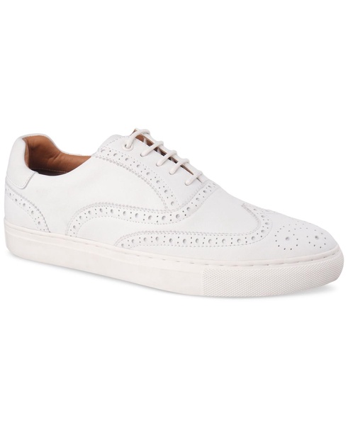 Men's Baronn Leather Lace-Up Wingtip Sneakers, Exclusively at Macy's 
