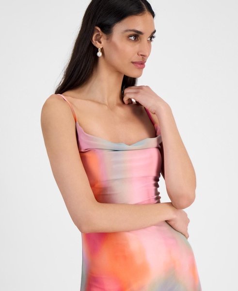 Women's Printed Mesh Midi Slip Dress, Exclusively at Macy's