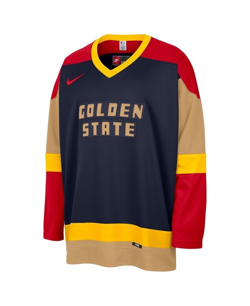 Men's Navy Golden State Warriors 2024/25 City Edition Courtside Heavyweight Hockey Jersey