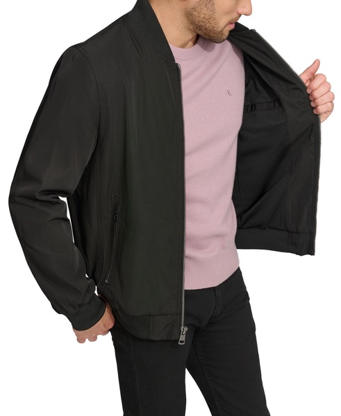 Men's Solid-Color Zipper Flight Jacket