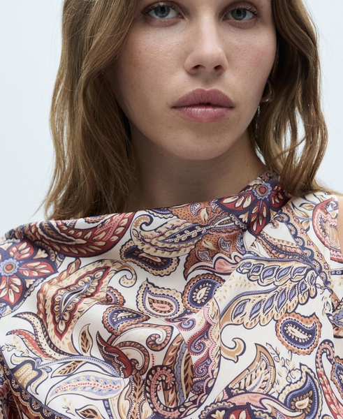 Women's Satin Print Blouse