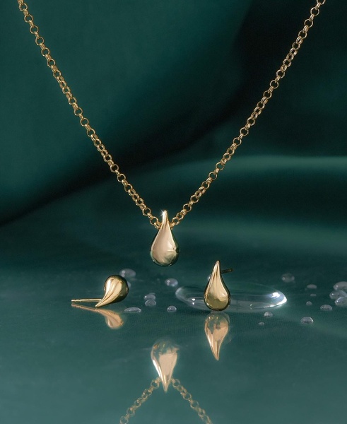 Puff Teardrop Stud Earrings in Gold Vermeil, Created for Macy's