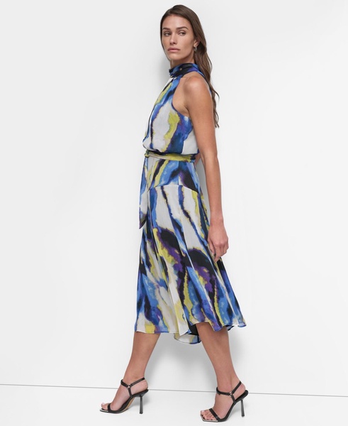 Women's Sleeveless Halter Chiffon Dress