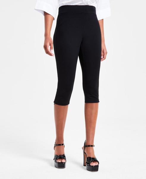 Women's Ponté-Knit Side-Zip Capri Pants, Exclusively at Macy's