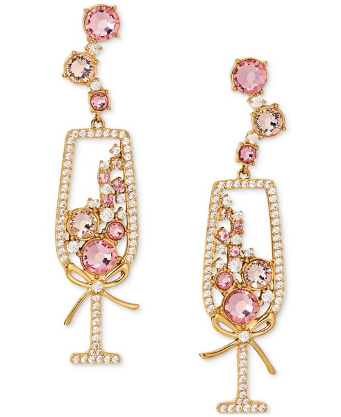 by Nadri 18k Gold-Plated Mixed Stone Champagne Glass Drop Earrings