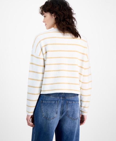 Women's Striped Button Front Cardigan