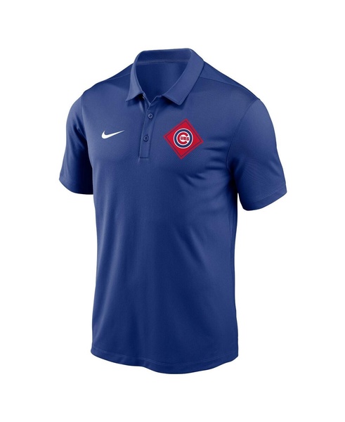 Men's Royal Chicago Cubs Diamond Icon Franchise Performance Polo Shirt