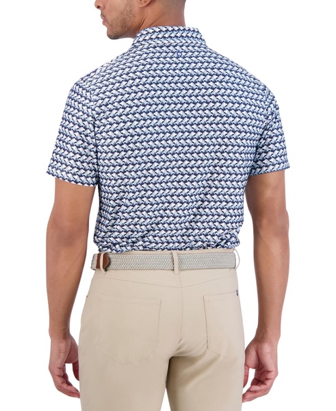 Art Deco Tech Jersey Sports Fit Polo