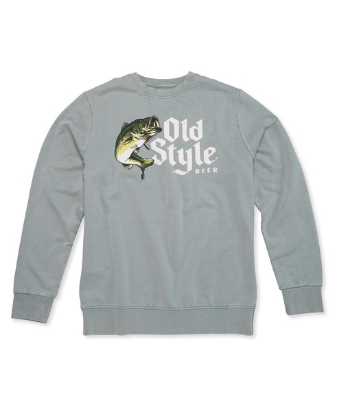 Men's Gray Old Style Sunday Fleece Pullover Sweatshirt