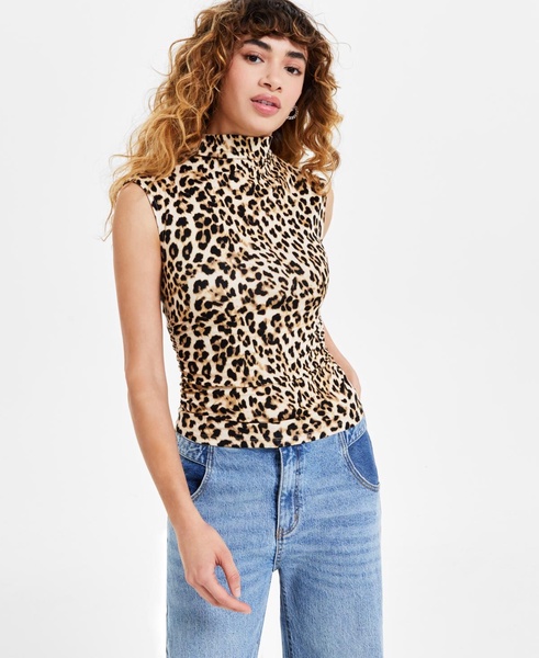 Women's Mock-Neck Sleeveless Jersey Top, Regular & Petites, Exclusively at Macy's 