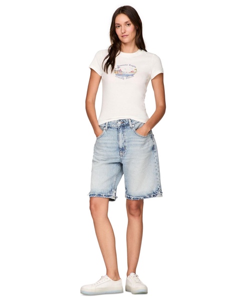 Women's Cotton Slim Fit Tropics Graphic Tee