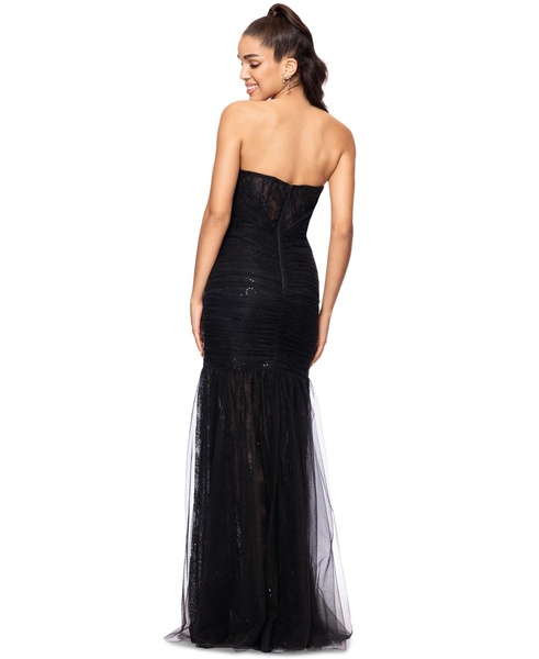 Women's Sequined Lace Corset Gown