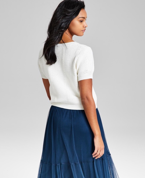 Women's Textured Button-Front Cardigan, Exclusively at Macy's 