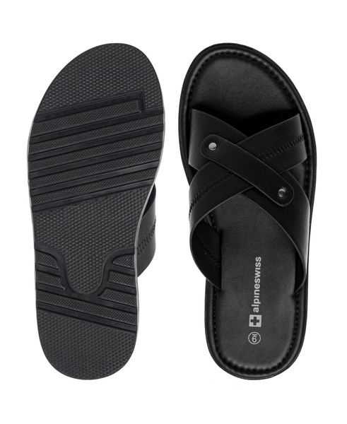 Men's Saul Faux Leather Slide Sandals Dressy Indoor Outdoor Shoes