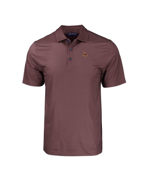 Men's Maroon Texas State Bobcats Pike Eco Tonal Geo Print Stretch Polo