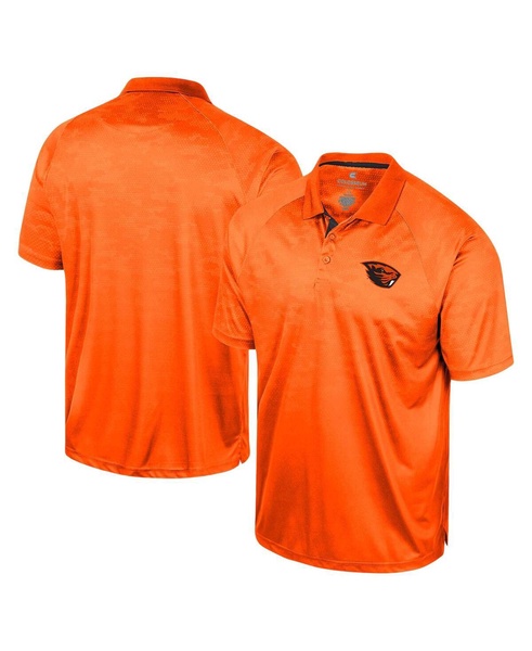 Men's Orange Oregon State Beavers Honeycomb Raglan Polo Shirt