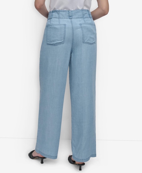 Women's Chambray Wide-Leg Pants