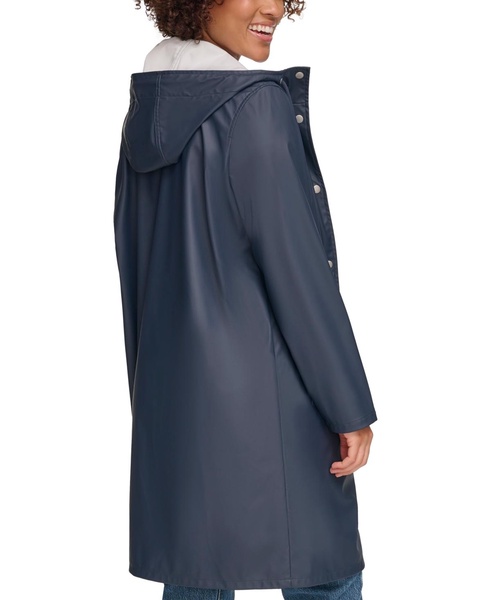 Women's Long Hooded Rain Coat