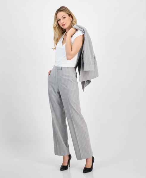 Women's Mid-Rise Wide-Leg Extended-Tab Pants, Regular & Petite