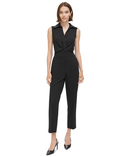 Women's Elastic-Back Ankle Pants