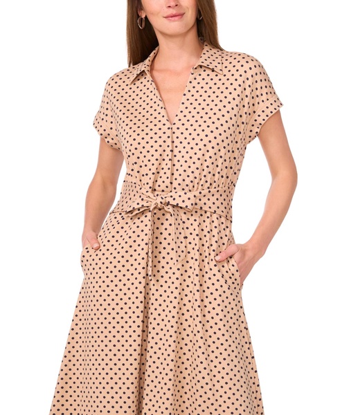 Women's Polka-Dot Midi Dress