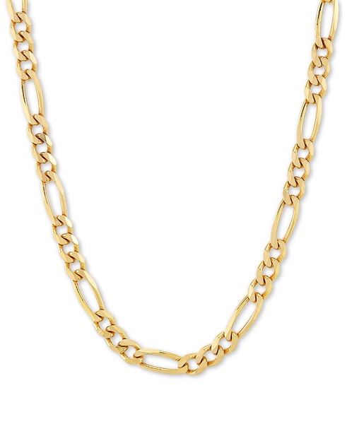 Figaro Link Chain 18" Necklace (4-1/3mm) in 18k Gold-Plated Sterling Silver