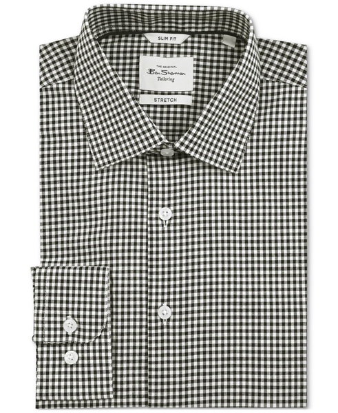 Men's Slim-Fit Gingham Shirt