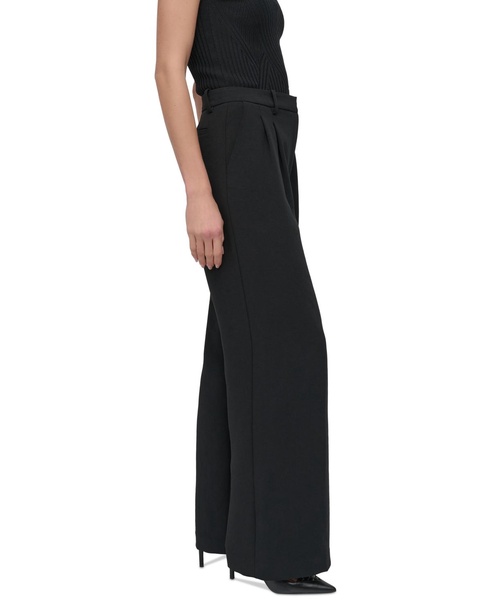 Petite High-Rise Wide-Leg Crepe Pants