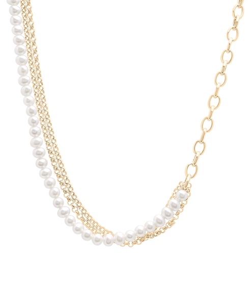 Cultured Freshwater Pearl (5mm) Multi-Layer Statement Necklace in Gold Vermeil, Created for Macy's