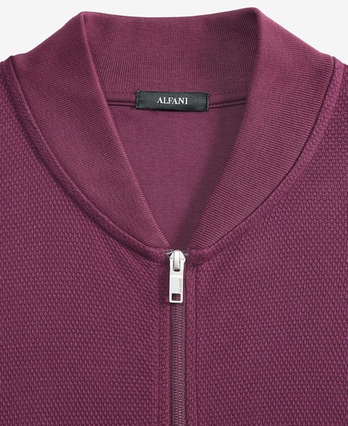 Men's Piqué Knit Bomber Jacket, Created for Macy's