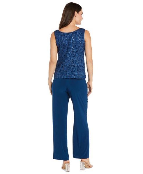 Women's Embellished Jacket, Sleeveless Top and Pants Set