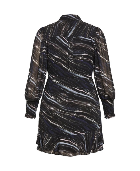 Plus Size Sheer Lover Print Dress