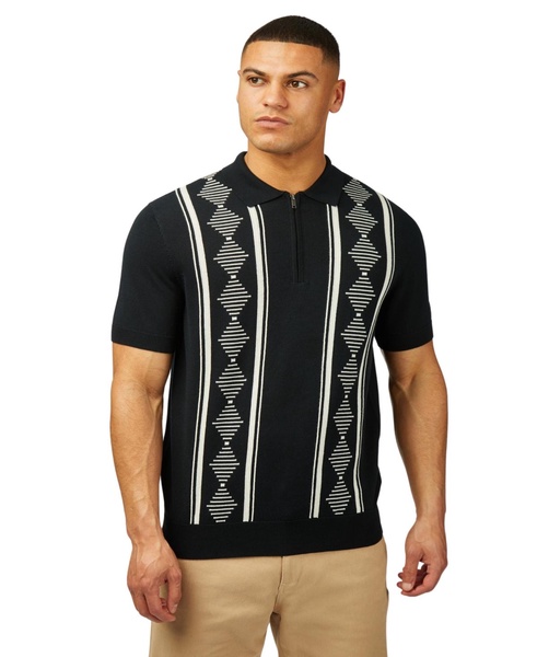 Men's Argyle Jacquard Polo Shirt