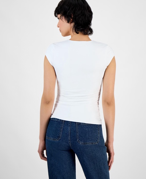 Petite Square-Neck Cap-Sleeve Top, Exclusively at Macy's 