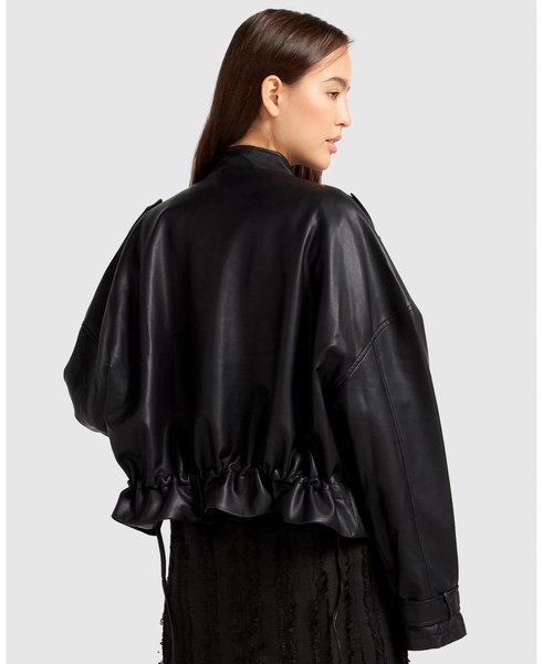 Women's Reload Draped Leather Look Jacket