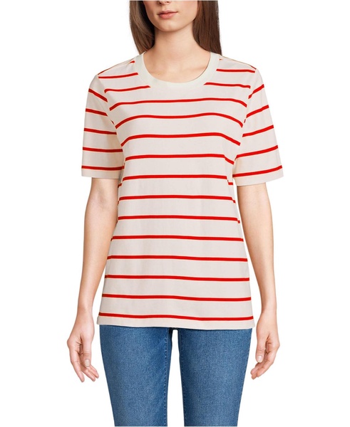 Women's Cotton Relaxed Short Sleeve Crew Neck T-Shirt