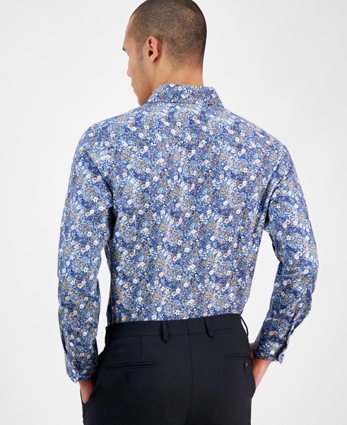 Men's Slim Fit Long Sleeve Button-Front Alhambra Floral Print Shirt, Exclusively at Macy's