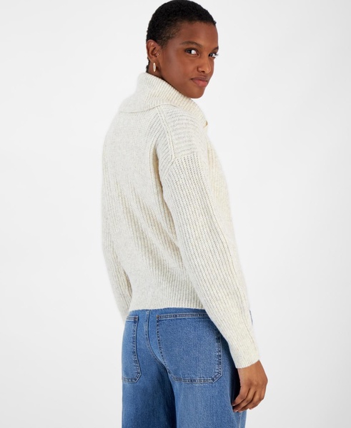Women's Sailor-Collar Zip-Front Sweater, Created for Macy's