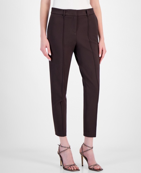Women's Ponte Seamed-Front Ankle Pants
