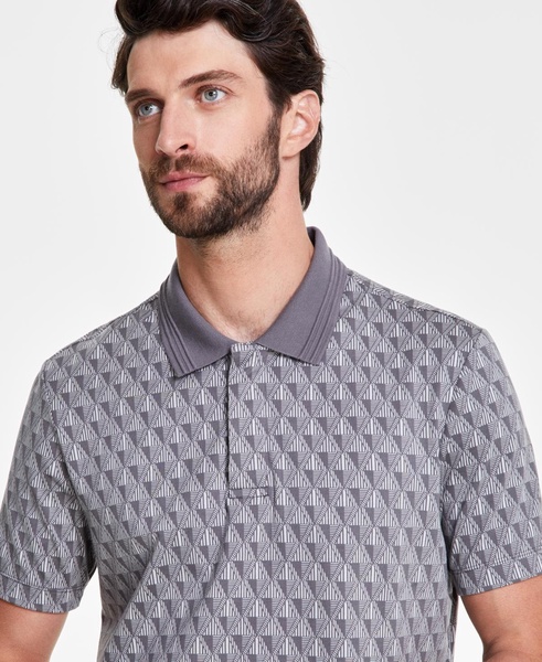 Men's Geometric Pattern Polo Shirt, Created for Macy's