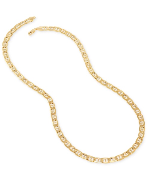 22" Beveled Marine Link Chain Necklace (7-1/5mm) in 10k Gold