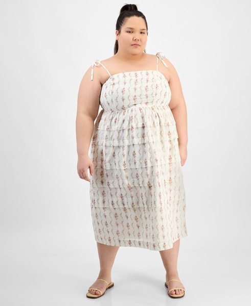 Trendy Plus Size Floral Fit & Flare Dress, Exclusively at Macy's