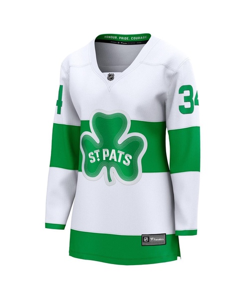 Women's Auston Matthews White Toronto Maple Leafs St. Patricks Alternate Premier Breakaway Player Jersey