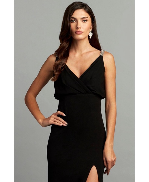 Mora Pearl Strap Blouson Midi Dress