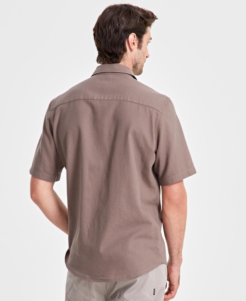 Men's Short-Sleeve Solid Textured Shirt, Created for Macy's  