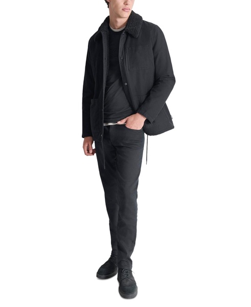 Men's Fleece-Lined Snap-Front Cotton Jacket