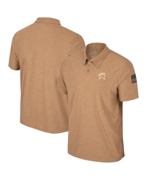 Men's Khaki Maryland Terrapins OHT Military-Inspired Appreciation Cloud Jersey Desert Polo Shirt
