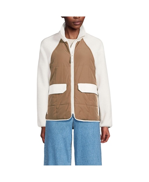 Women's Mixed Media High Pile Fleece Jacket