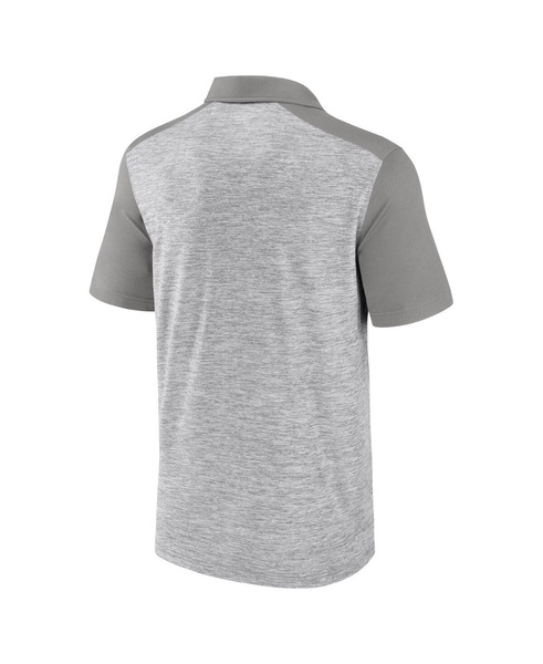 Men's Heather Gray Los Angeles Dodgers True Classics Avid Fan Brushed Polo