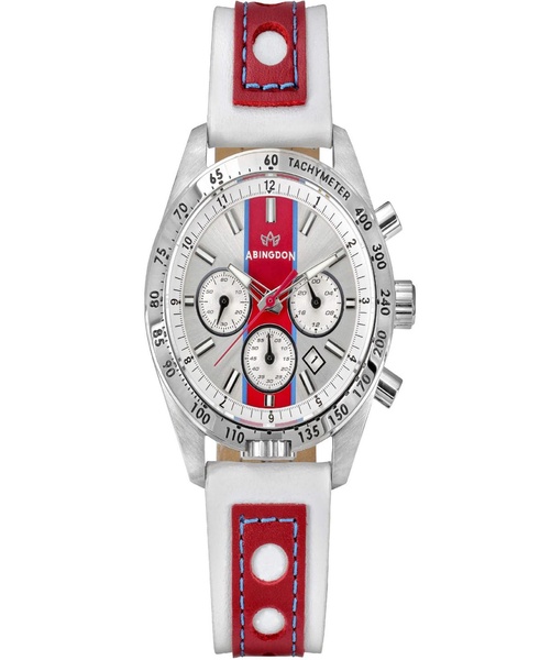 Women's Jordan Chronograph Multifunctional Victory Red Leather Strap Watch, 40mm